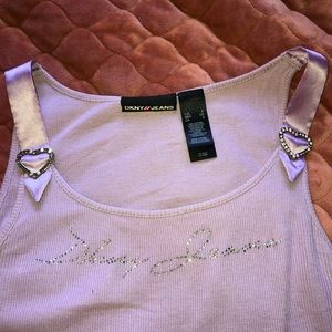 DKNY lilac sequenced top